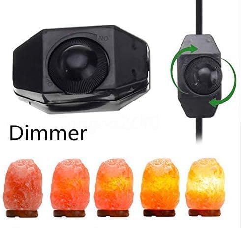 Himalayan Salt Lamp Cord, Dimmer Switch,Christmas Bulb,Salt Lamp Cord with Dimmer Control and Base Assembly,5 Feet,E12 Base for Himalayan Salt Lampsand with six Free 7-15W Bulbs for Salt Lamp (2pack)