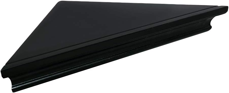 AHDECOR Black Floating Corner Shelves, Elegant Wall-Mounted Corner Shelf for Decorative Display and Storage in Any Room, Set of 2