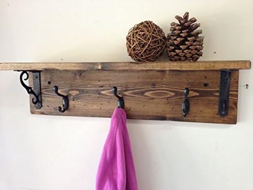 Ambipolar Heavy Duty Metal Decorative Dual Coat Hook Type-2 / Hat Hook - Wall Mounted (0.7" Screws Included), Wall Hook, Double Coat Hanger, 10 Pack (Oil Rubbed Bronze).