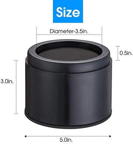 iPrimio Bed Risers 3" Lift, Heavy Duty, Dorm Storage, Round, White, 6 Pack