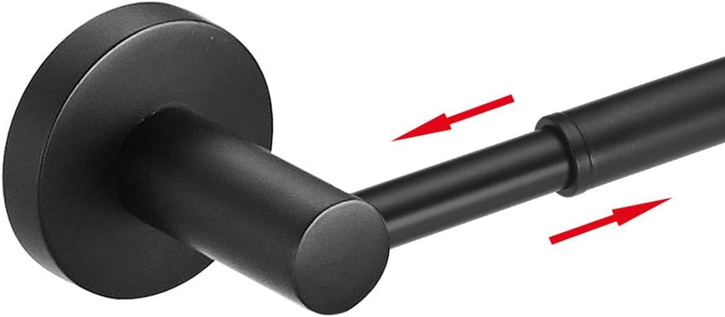 BESy Towel Racks for Bathroom Wall Mounted Bath Towel Bar Matte Black