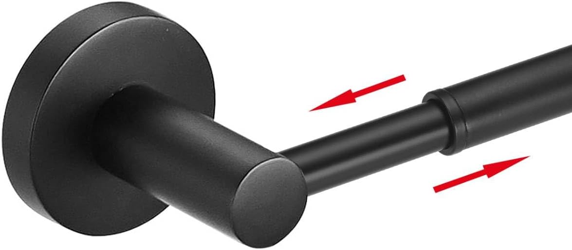BESy Towel Racks for Bathroom Wall Mounted Bath Towel Bar Matte Black