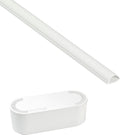 D-Line Cable Management Box (Small) & Small Cable Raceway Length 0.78" (W) x 0.39" (H) x 39" Length - White