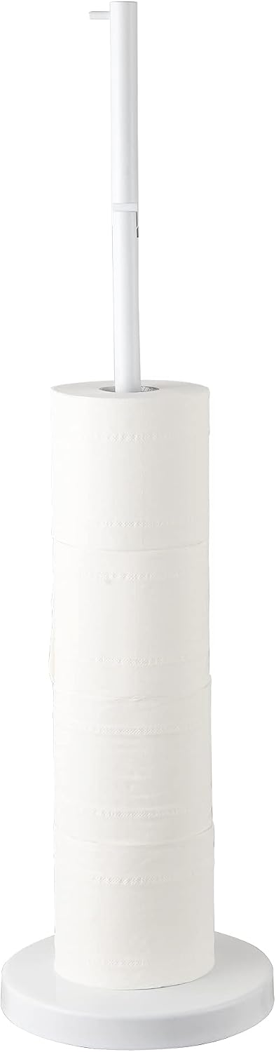 MARMOLUX ACC Free Standing Toilet Paper Holder Stand, White