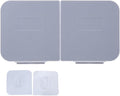 Makeup Cotton Swabs Organizer Wall Mounted with Flip Cover – Removable Washable Cotton Pad Holder for Bathroom,HIPS Material(White Grey)