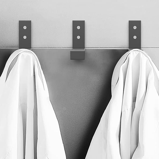 Wall Hooks for Hanging Folding Coat Hooks 6 Pack Heavy Duty Wall Mounted Hook Hangers for Key Coat Towel Hat Bag Backpack Headphone in Door Bathroom Closet (Black)