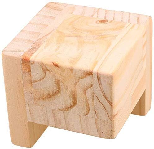 Mysummer Pack of 4 Bed Risers Square Wood Color Furniture Risers, Add 2" Height to Sofa,Desks,Tables and Chairs Creat Underbed Storage