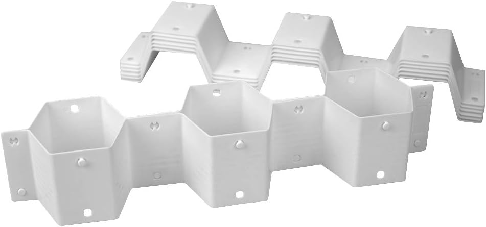 Drawer Divider Organizer 8PCS DIY Plastic Grid Honeycomb Drawer Dividers by Home Basics | White Snap-In Design - Customizable Storage Solution for Socks, Ties, Underwear, Makeup