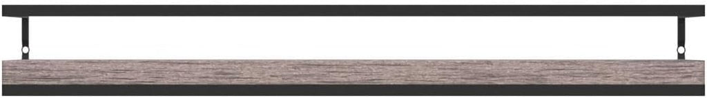 Meangood Walnut Floating Shelves for Wall, 17 inch Bathroom Shelf, Set of 2