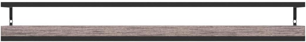 Meangood Walnut Floating Shelves for Wall, 17 inch Bathroom Shelf, Set of 2