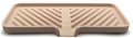 Silicone Soap Dish Tray and Sponge Holder with Drain Chute and Feet | 3-Way Sloped Design | Bathroom and Kitchen Sink Organizer Caddy (Sand Dollar, 10"x4", 7.8 Ounces)