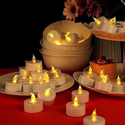 Flameless LED Tea Lights Candles Battery Operated Warm Yellow 100 Pack