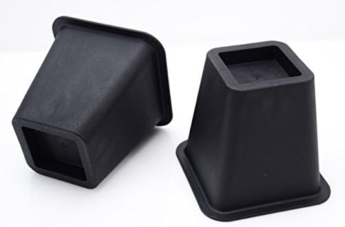 HOME IT 5 to 6-inch Black Bed Risers, Heavy Duty Furniture Risers 4-Pack