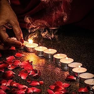 100 Pack 4 Hour Long time Burning,Unscented Tea Lights Candles,White, Smokeless, Dripless,for Weddings, Home, Pool,Shabbat