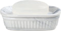 ANTIS'S HOME Marble Blue Double Layer Ceramic Self Draining Soap Dish Bathroom