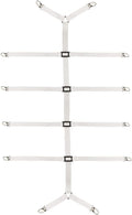 Bed Sheet Straps Adjustable, Mattress Holder,Elastic Bed Sheet Clips with Metal Clip for Bed Sheet, Mattress, Or Sofa(White)
