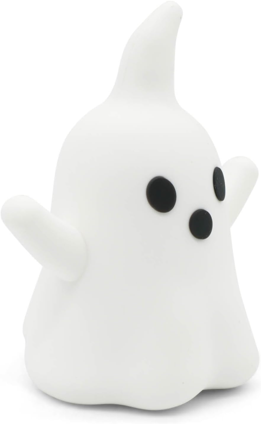Figurine Ring Holder – Cute and Decorative Jewelry Organizer for Rings, Earrings & Small Accessories – Perfect for Vanity, Dresser, or Bathroom Countertop– Ghost