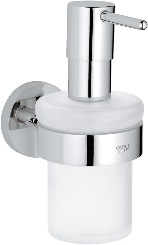 Grohe 40448001 Essentials Soap Dispenser With Holder, StarLight Chrome