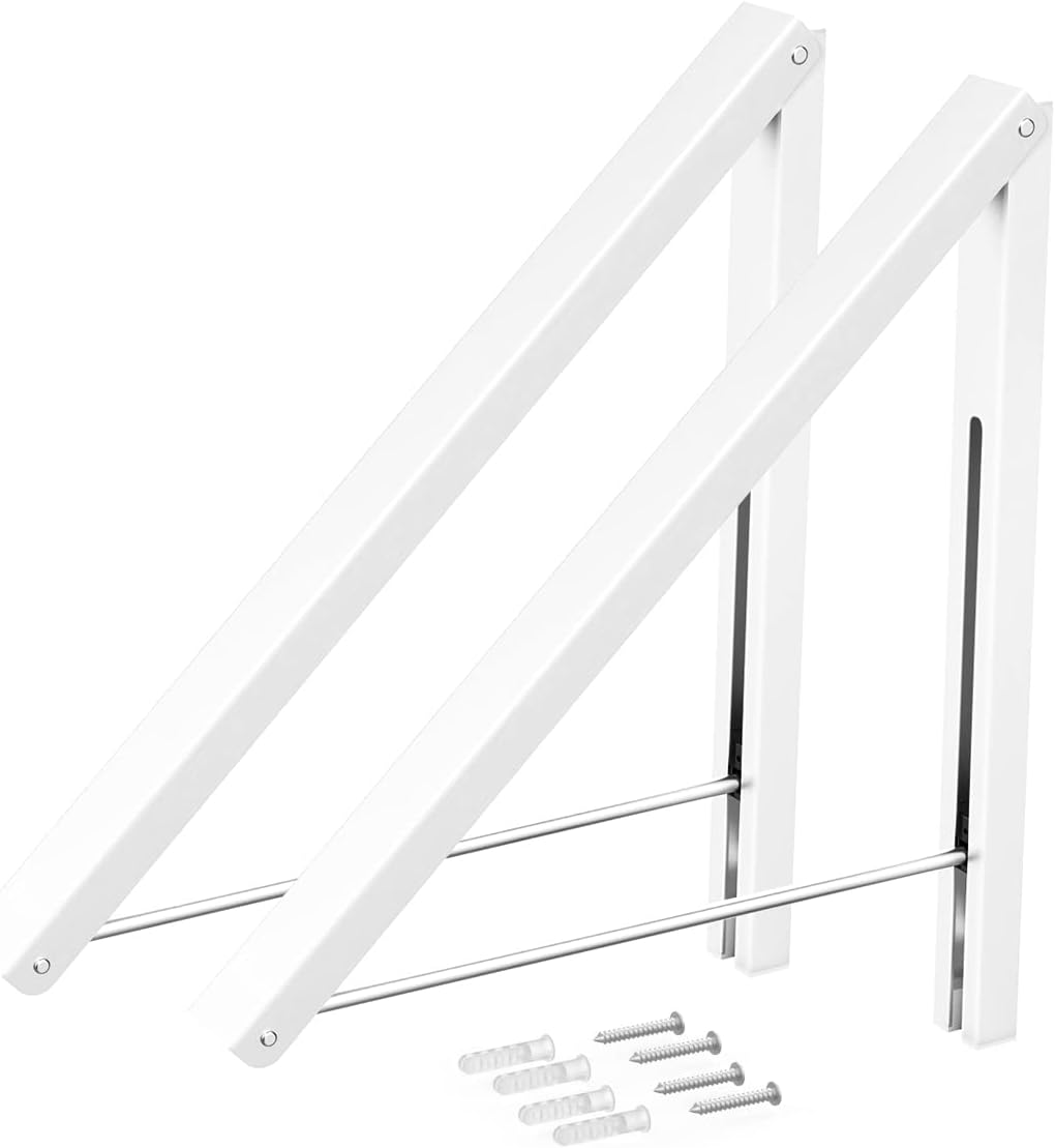Drying Rack Wall Mounted Clothes Hanger Folding Wall Coat Racks Aluminum Home Storage Organiser Space Savers