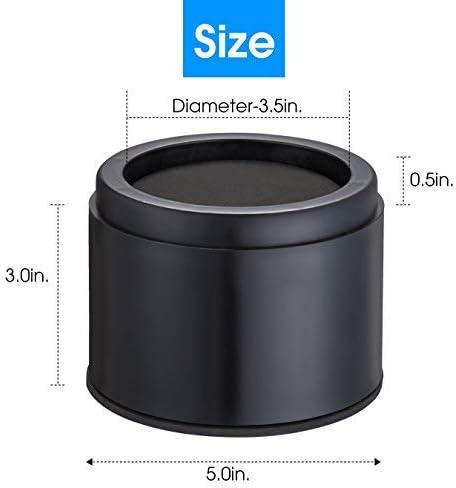 iPrimio Bed Risers 3" Lift, Heavy Duty, Dorm Storage, Round, Brown, 8 Pack