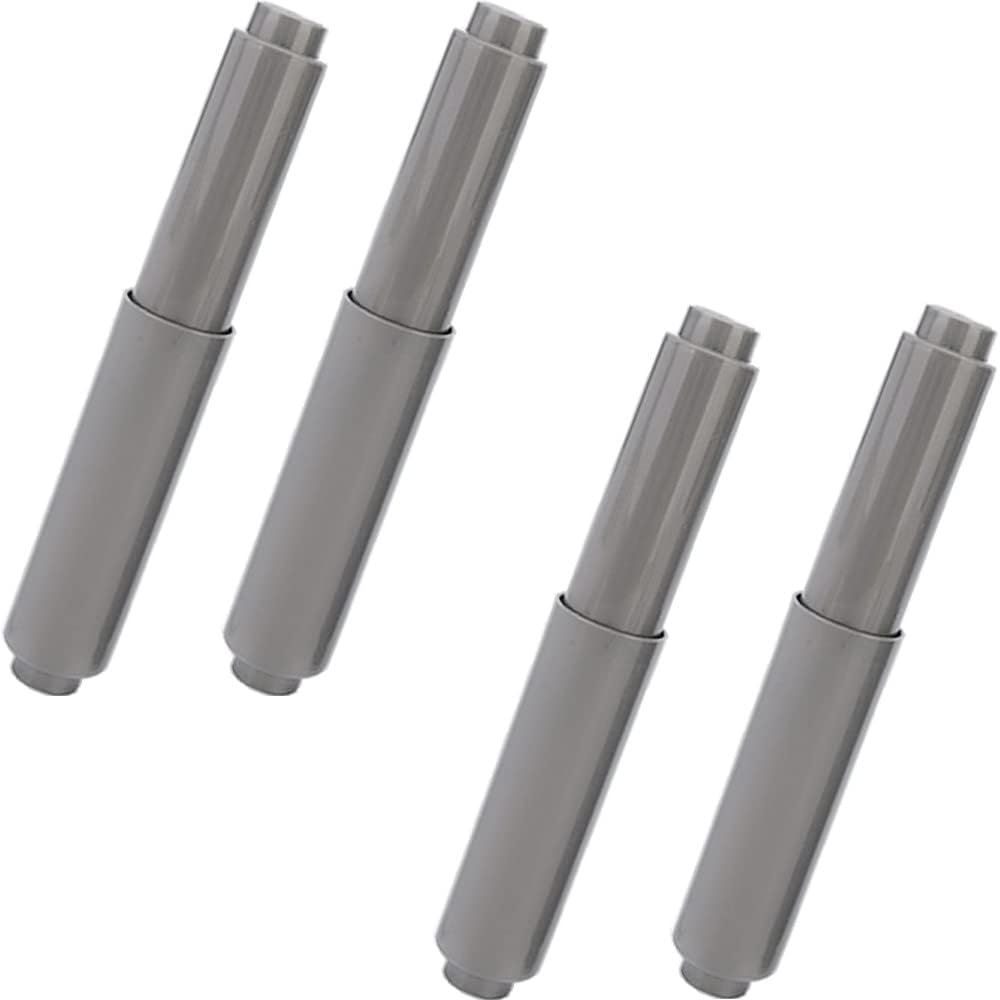 4pcs Toilet Paper Holder Roller Gray Color Plastic Toilet Tissue Flexible Holder Replacement Bathroom Plastic Spring Loaded Insert Spindle
