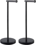 KES Bathroom Toilet Paper Holder Stand Modern Tissue Roll Holder SUS304 Stainless Steel Rustproof Freestanding 20.2" H, Matte Black BPH283S1-BK (Pack of 2)