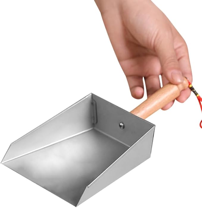 DECHOUS Metal Dustpan Stainless Steel Small Dust Pan with Short Handle Mini Dust Pan for Tabletop Kitchen Office and Home Cleaning 8.46 X 5.51 X 1.57 in 1 Pack