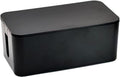 Cable Management Box,Power Cover Surge Protector for Desk Large Black