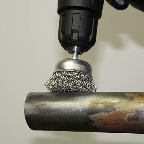 Rocaris 10 Pack 2 Inch Wire Cup Brush with 1/4-Inch Hex Shank