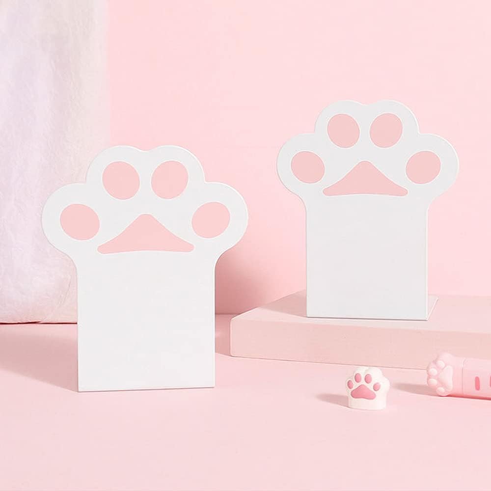 1 Pair Cat Paw Bookends for Shelves, Kids Cute Metal Cat Kitten Thickening Book End Animal Book Organizer for Desk Library School Office Home Decor