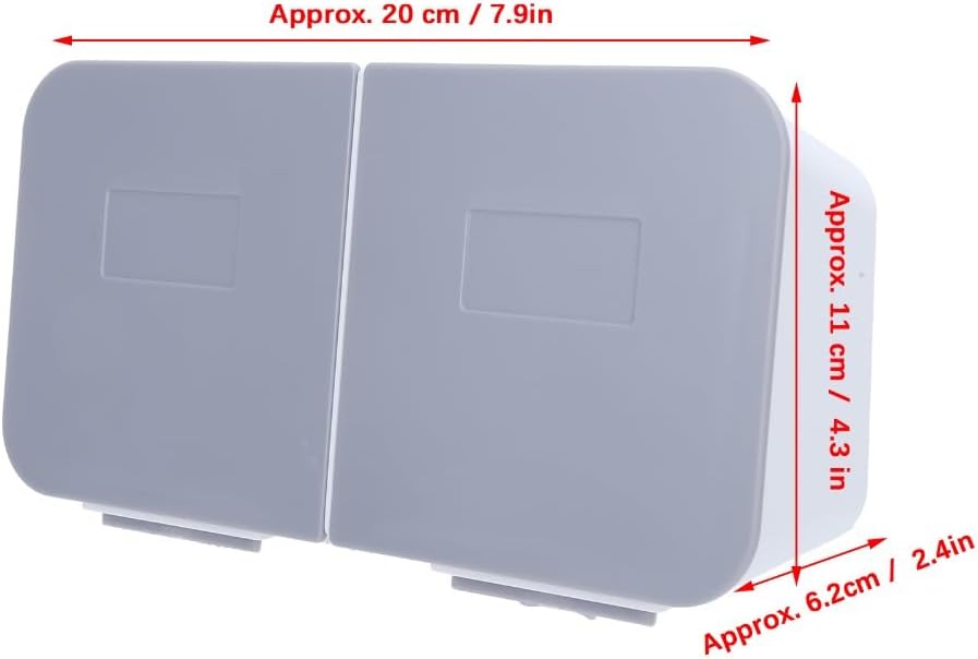 Makeup Cotton Swabs Organizer Wall Mounted with Flip Cover – Removable Washable Cotton Pad Holder for Bathroom, HIPS Material(Pink Purple)