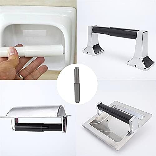 4pcs Toilet Paper Holder Roller Gray Color Plastic Toilet Tissue Flexible Holder Replacement Bathroom Plastic Spring Loaded Insert Spindle
