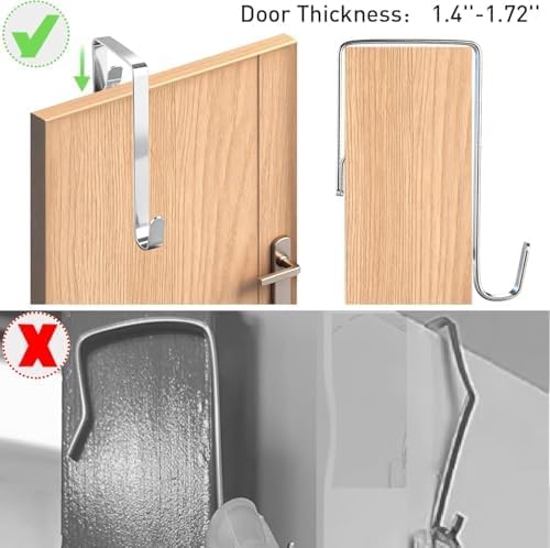 Meolsaek 24 Large Mesh Pockets Over the Door Shoe Organizer, White, Black