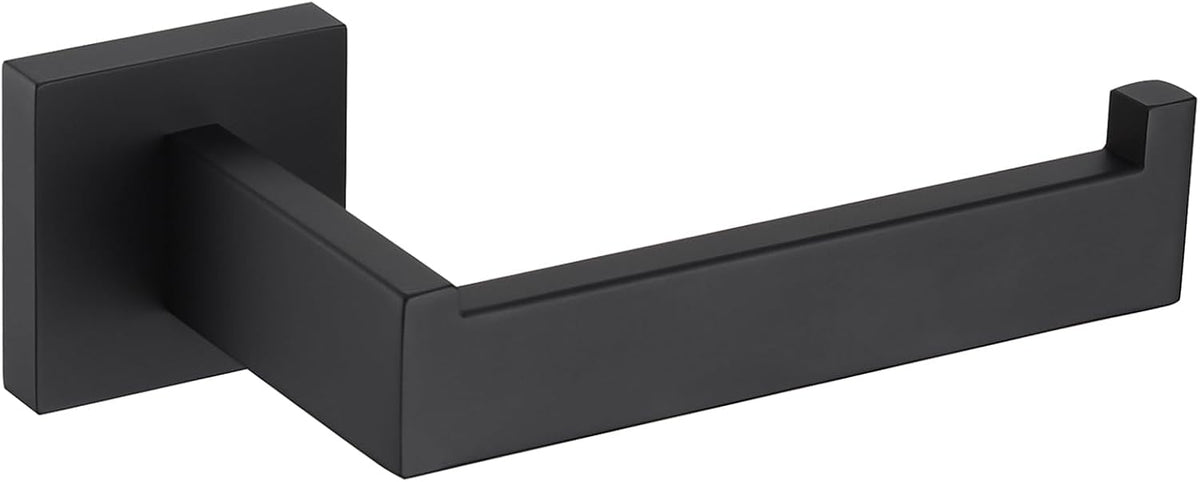 Angle Simple Toilet Paper Holder Wall Mount, Tissue Roll Holder Matte Black