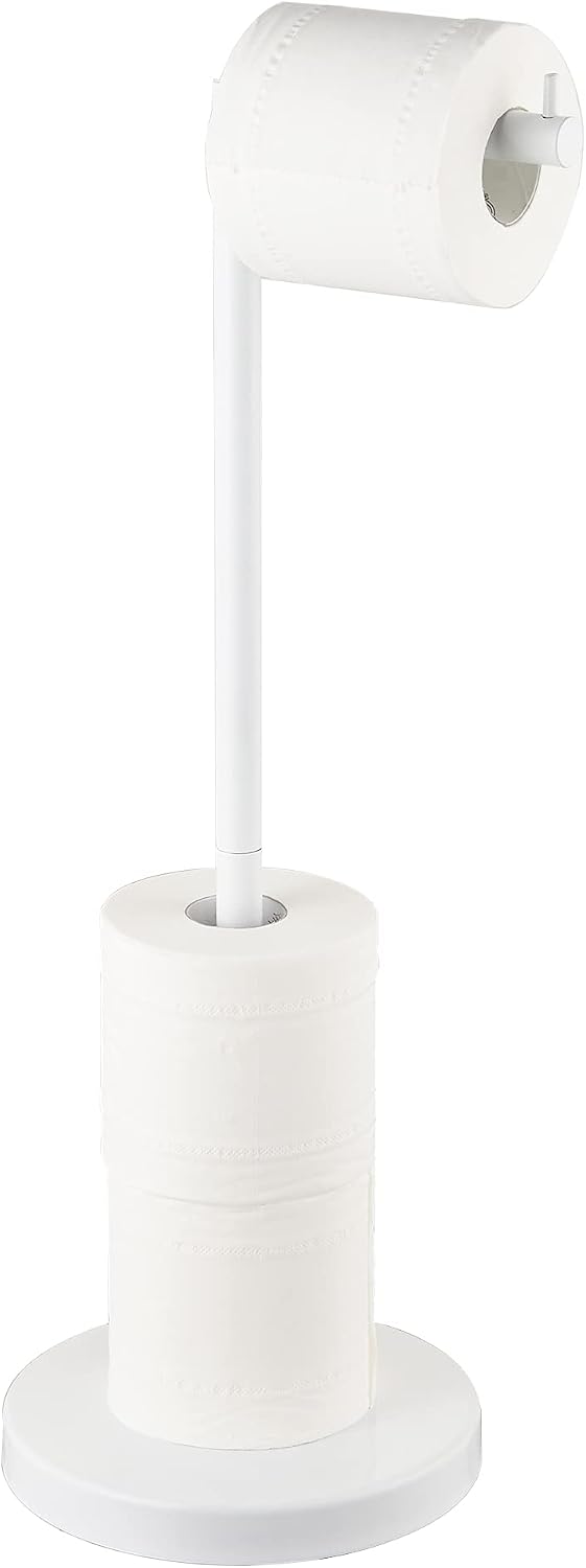 MARMOLUX ACC Free Standing Toilet Paper Holder Stand, White
