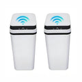 2 Pack Bathroom Trash can,Smart Touchless Bin with Lid(White+White)