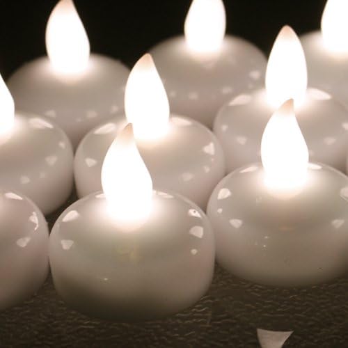 IMAGE Floating Candles, Flameless LED Waterproof Tealights,12-Pack