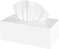 SILUT Shiny White Rectangle Acrylic Tissue Box Cover
