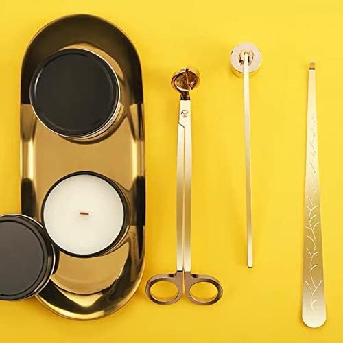 4-in-1 Stainless Steel Candle Care Kit for Candle Lovers, Gold