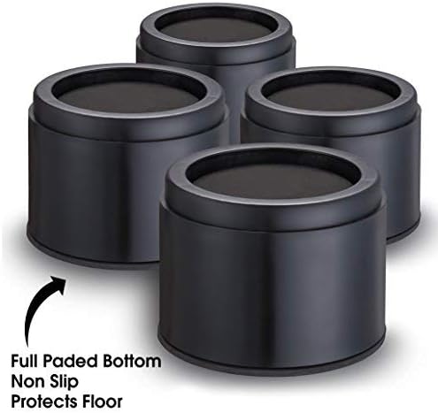 iPrimio Bed Risers 3" Lift, Heavy Duty, Dorm Storage, Round, White, 6 Pack