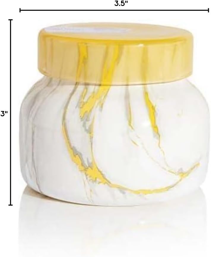 Capri Blue Modern Marble Jar Candles - Luxury Scented Candles for Home - Long Lasting Soy Wax Blend - Scented Home Decor Gifts - Pineapple Flower (8 oz)