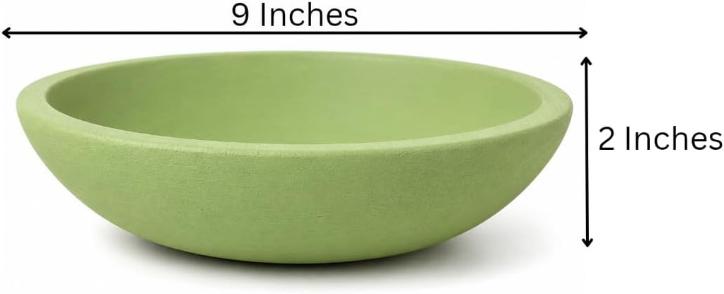 Set of 2 Wooden Decorative Bowl Wood Key Bowl For Entryway Decor Fruit Bowl