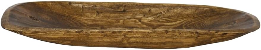 Simply Said, INC Lifestyle Collection Rustic Wooden Dough Bowl, Hand Carved Decorative Wood Bowl, Farmhouse Centerpiece Decor for or Table, Mantel, Coffee Table and Shelf Display, Made in USA