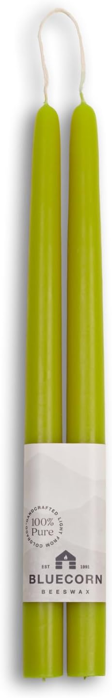 Taper Candles, 12 Inch Pistachio Green, 2 Count