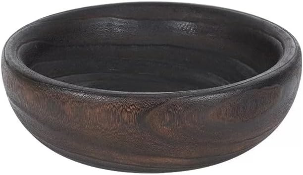 Wooden Decorative Bowl, Approx 12.6 Inch,Hand Crafted Wooden Dough Decor Bowl, Table Centerpiece Decor Bowl, is perfect for sepak takraw ,coin,remote, cosmetics and keys Storage bowl (Large)