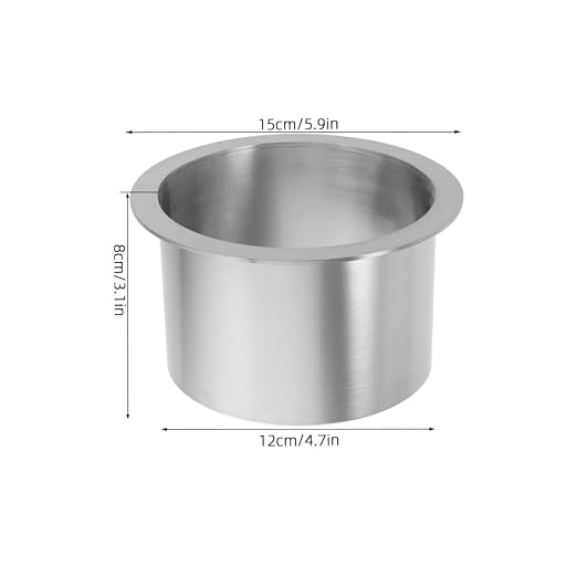 ABOOFAN Stainless Steel Countertop Trash Chute, 4.7 Inch Round Stainless Steel Grommet for Garbage Bin, Kitchen Embedded Waste Bin Replacement