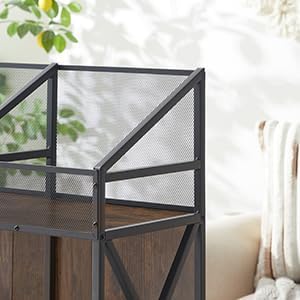 EYOCAL 9 Grids Vinyl Record Storage Holder Rack， Wooden Record Display Table for Magazines Files Albums Books for Living Room Bedroom Patent Pending