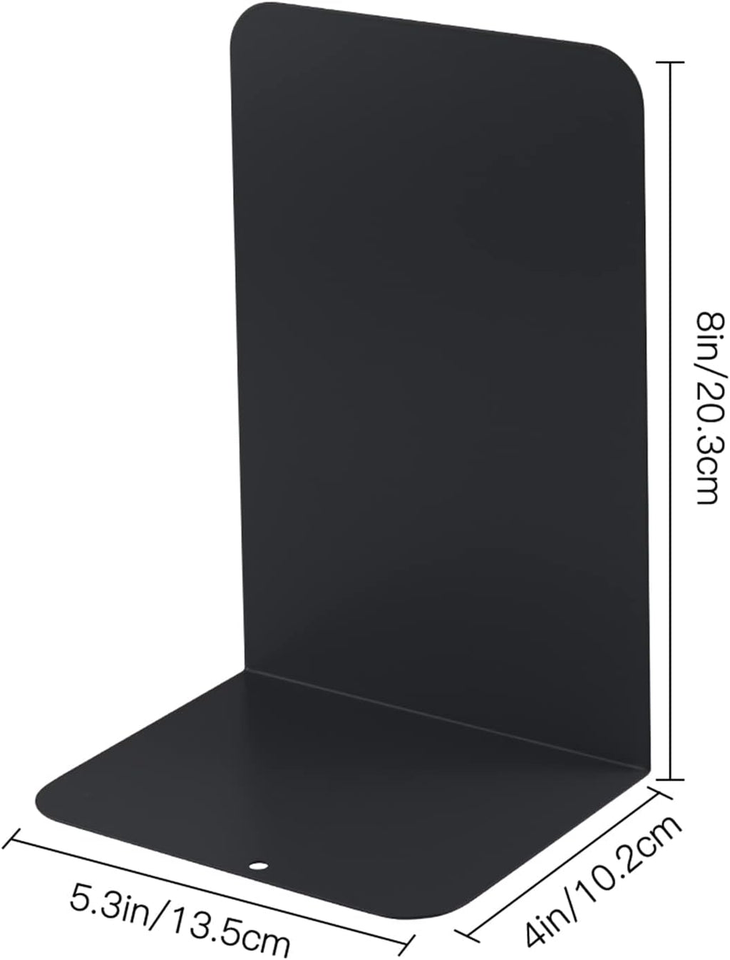 Honagu Book Ends, Bookends for Shelves, Home, Office, Metal Book Stopper for Books, Metal Bookend Supports, Modern Minimalist Style Decorative Bookend, White (1 Pair/2pcs)