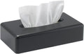 Y-in Hand Tissue Box Cover, Rectangular Black Wall Mounted Facial Paper Holder Dispenser, Prefert for Storage on Bathroom Vanity, Kitchen, Night Stand, Countertops Office and Car.