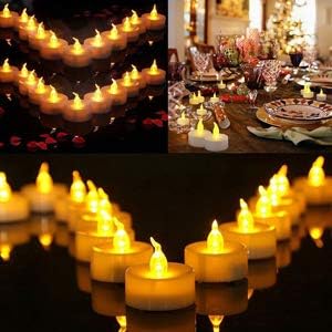 150 Pack Flameless LED Tea Lights Candles Flickering 200+Hours Warm Yellow